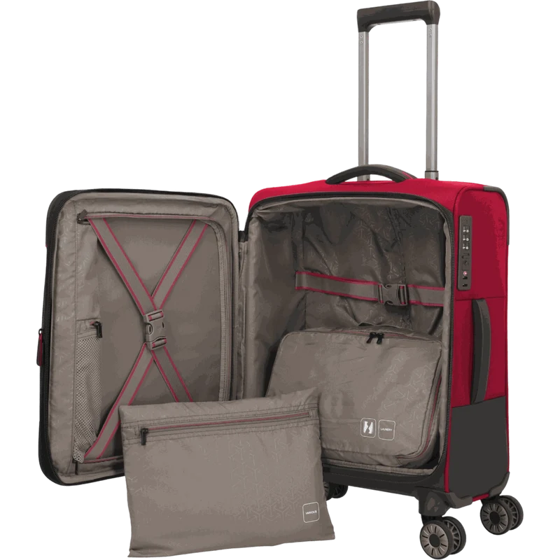 Travelite Crosslite 4-Rollen-Kabinentrolley S erw. 55 cm -Rot