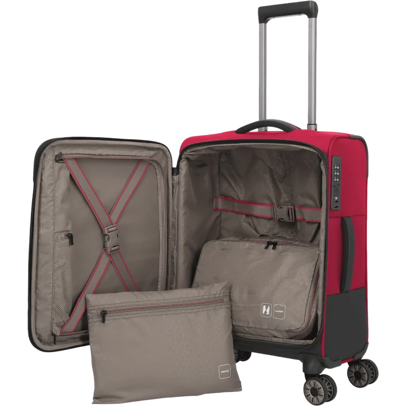 Travelite Crosslite 4-Rollen-Kabinentrolley S 55 cm -Rot