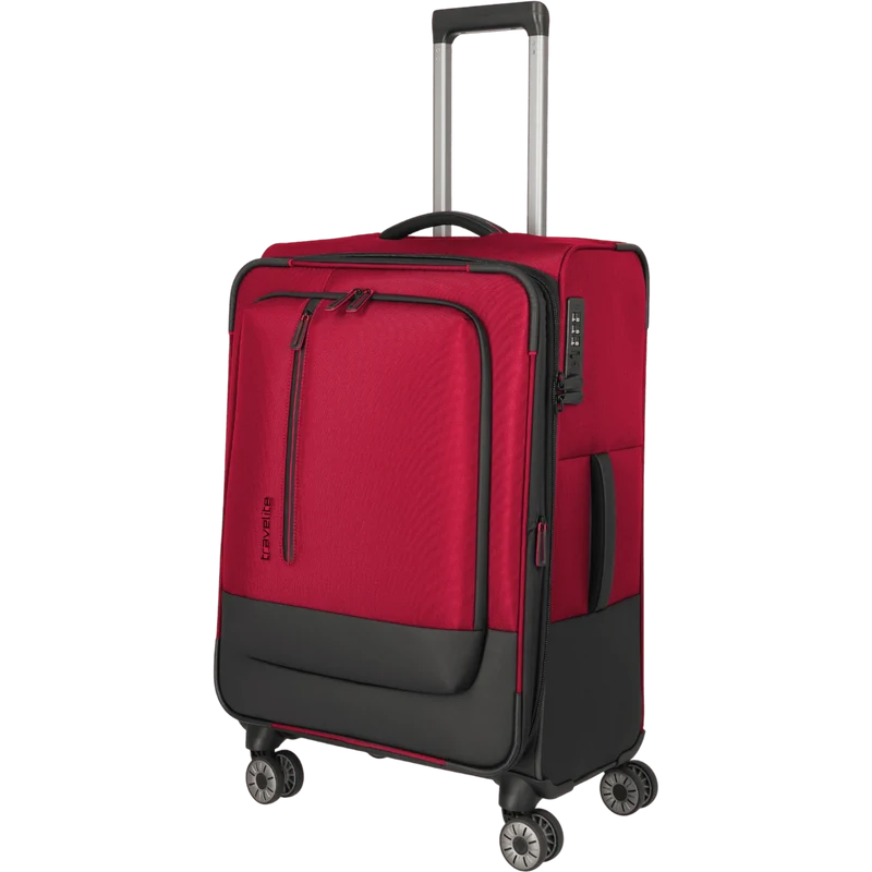Travelite Crosslite 4-Rollen-Trolley M 66 cm -Rot