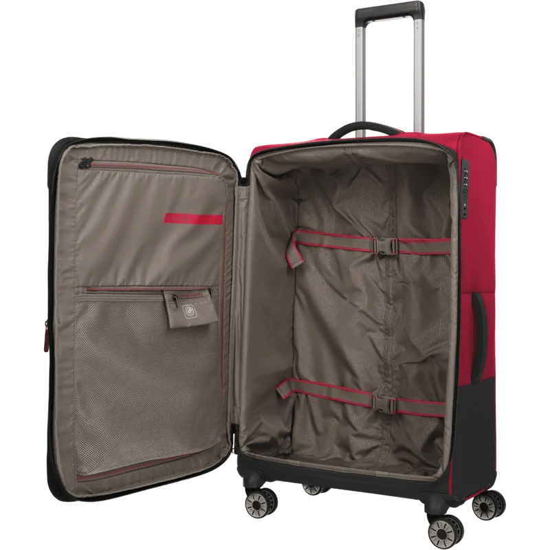 Travelite Crosslite 4-Rollen-Trolley L 77 cm -Rot