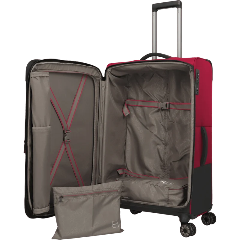 Travelite Crosslite 4-Rollen-Trolley L 77 cm -Rot
