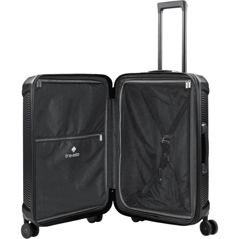 Travelite Millennium 4-Rollen-Koffer M 67 cm erw. -Black