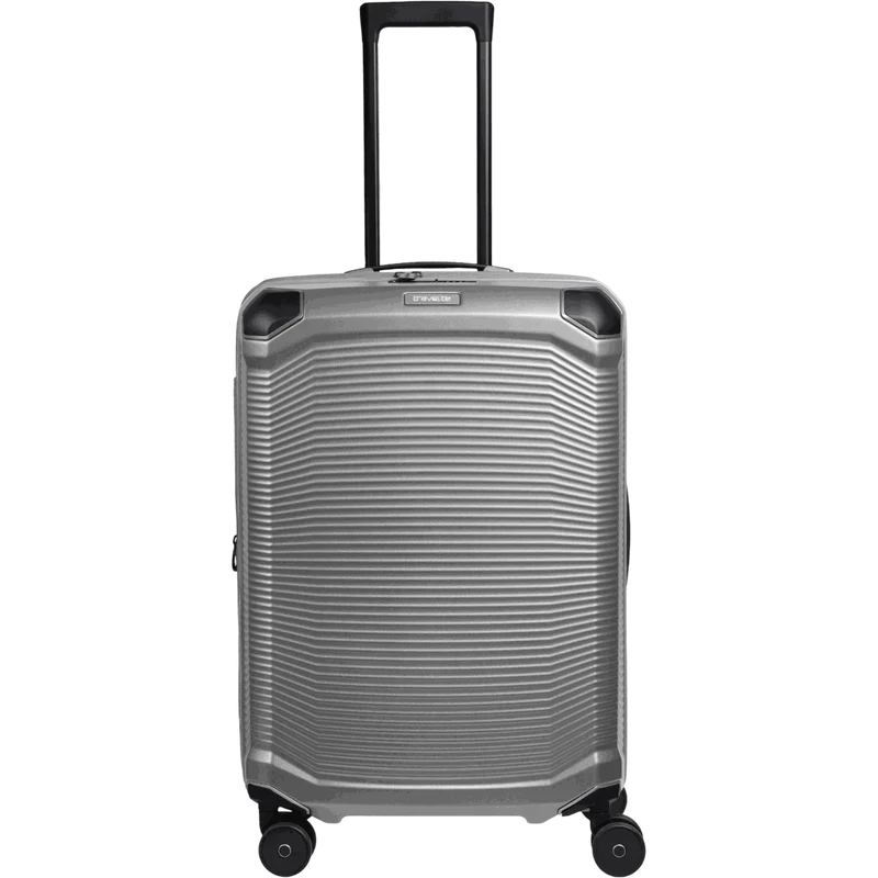 Travelite Millennium 4-Rollen-Koffer M 67 cm erw. -Silver