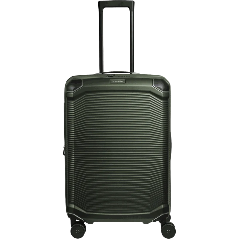 Travelite Millennium 4-Rollen-Koffer M 67 cm erw. -pine green