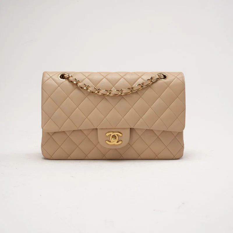 Chanel Timeless Medium Double Flap Lamb Beige 2011