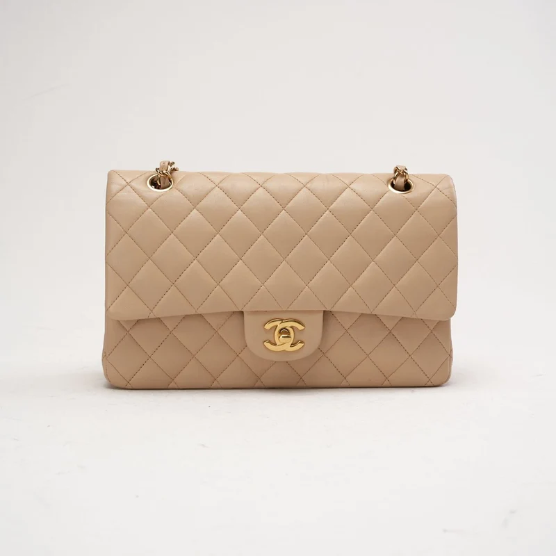 Chanel Timeless Medium Double Flap Lamb Beige 2011