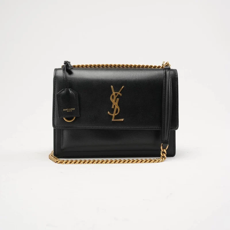 Saint Laurent Medium Monogram Sunset Kalbsleder Schwarz 2018