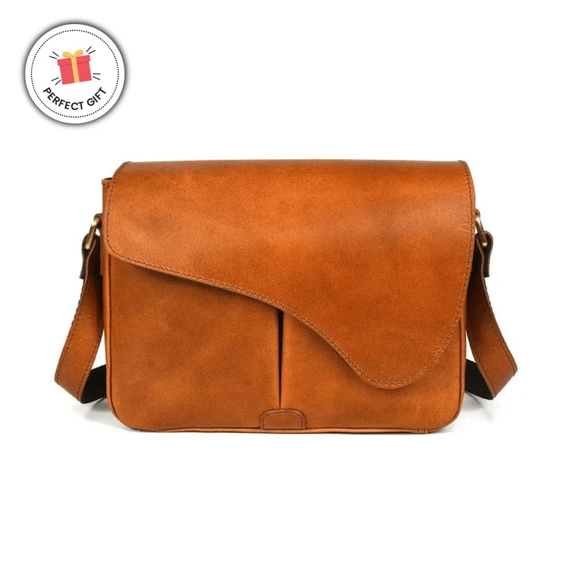 Reef Tan Leather Crossbody Bag