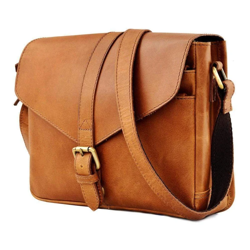 Marina Tan Leather Crossbody Bag
