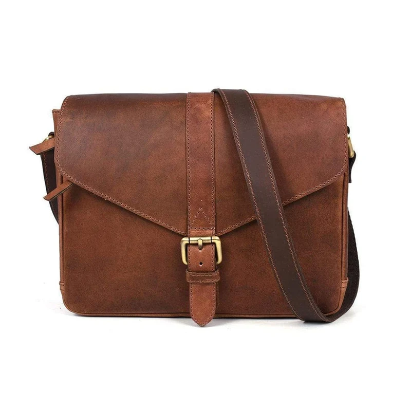 Marina Brown Leather Crossbody Bag
