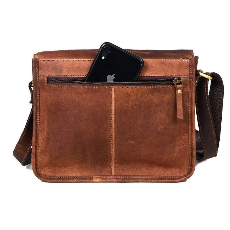 Marina Brown Leather Crossbody Bag
