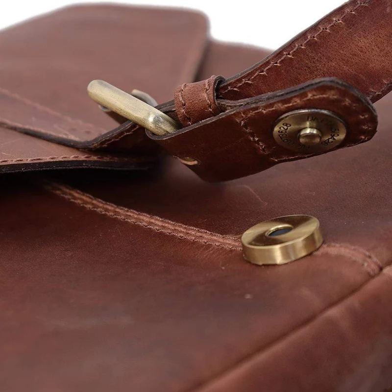 Marina Brown Leather Crossbody Bag