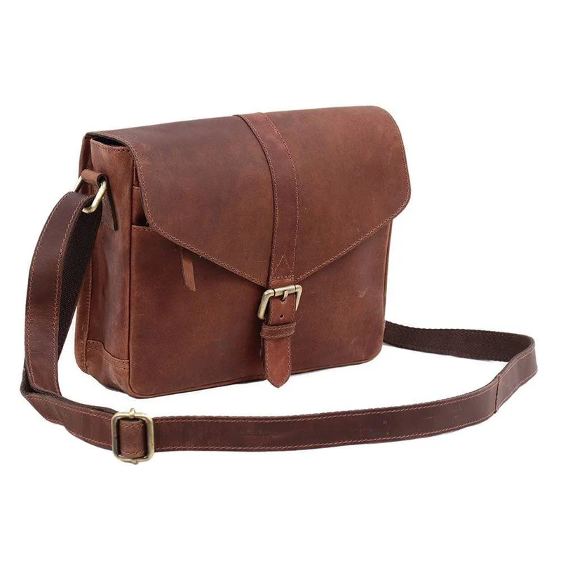 Marina Brown Leather Crossbody Bag