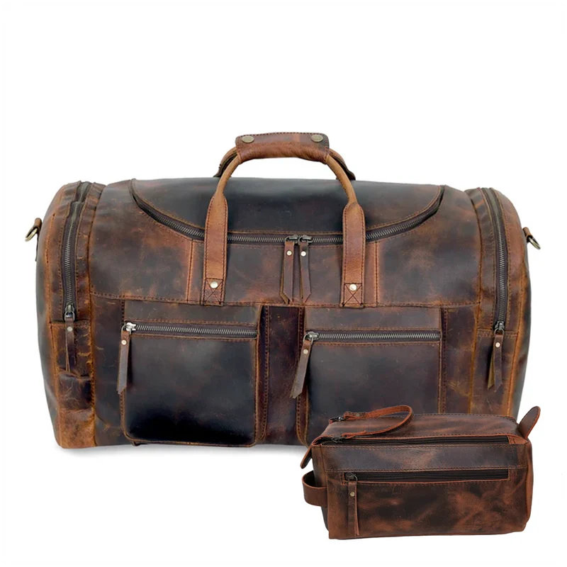 Templar Leather Duffle Bag Combo