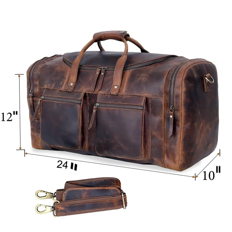 Templar Leather Duffle Bag Combo
