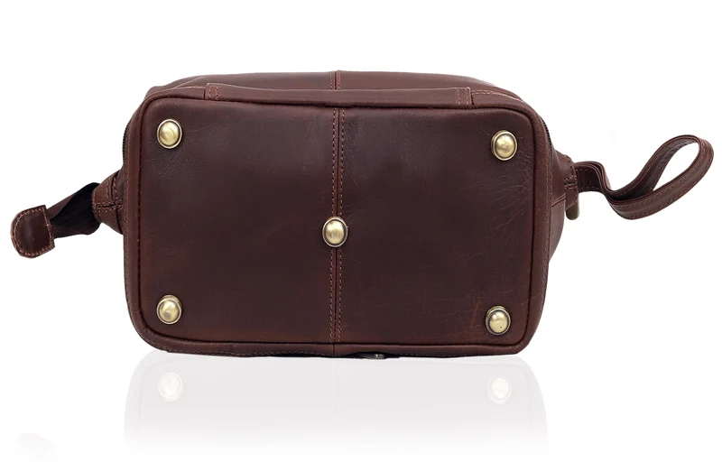 Denali Brown Leather Duffle Bag Combo
