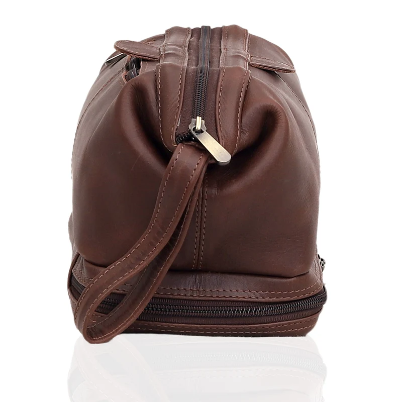 Denali Brown Leather Duffle Bag Combo