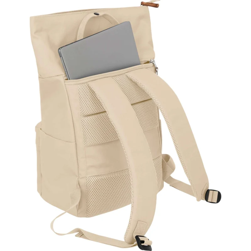 Travelite Basics Short Handle Rolltop-Rucksack 37 cm -Off-White