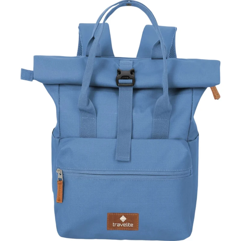 Travelite Basics Short Handle Rolltop-Rucksack 37 cm -Denim