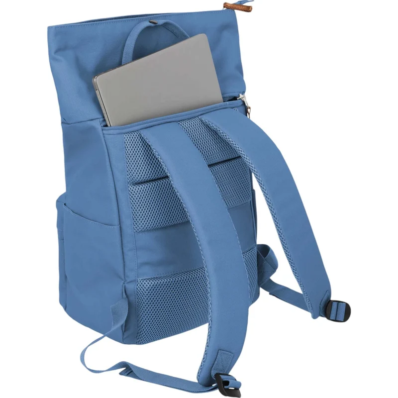 Travelite Basics Short Handle Rolltop-Rucksack 37 cm -Denim