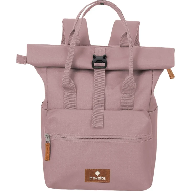 Travelite Basics Short Handle Rolltop-Rucksack 37 cm -Smoky Rose