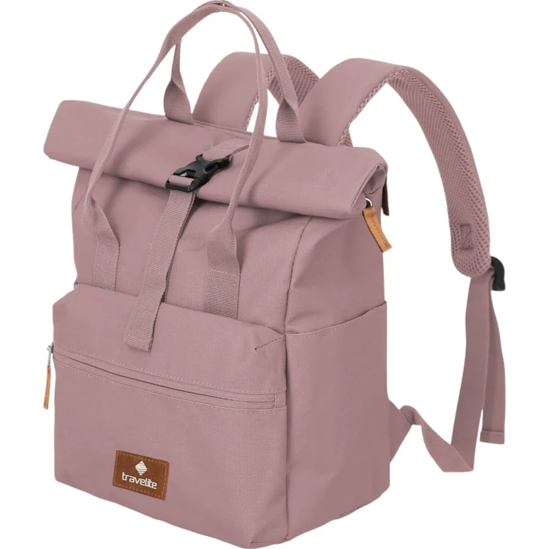 Travelite Basics Short Handle Rolltop-Rucksack 37 cm -Smoky Rose