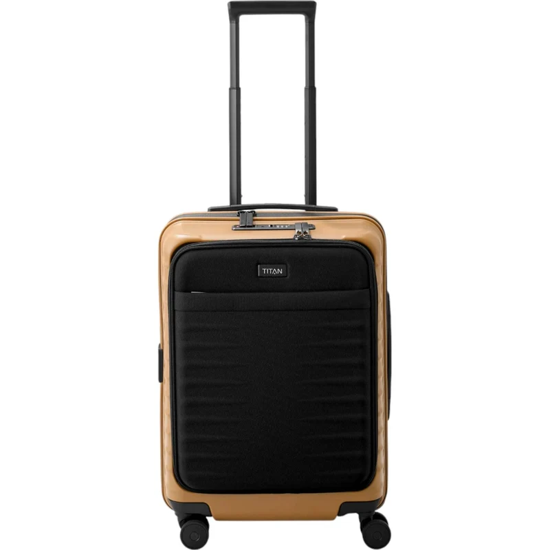 TITAN UPGRADE 4-Rad-Bordtrolley S+ mit Vortasche 55 cm -Canyon Bronze