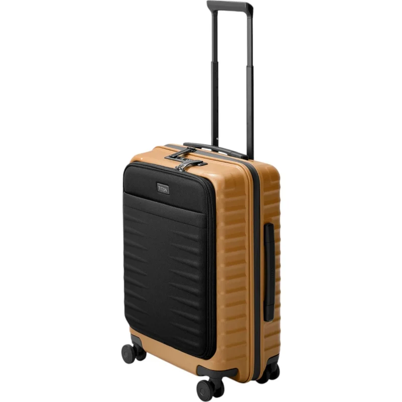 TITAN UPGRADE 4-Rad-Bordtrolley S+ mit Vortasche 55 cm -Canyon Bronze