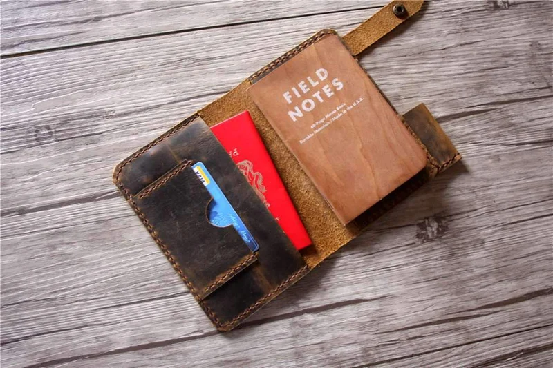 Personalized Leather Field Notes Cover & Travel Wallet