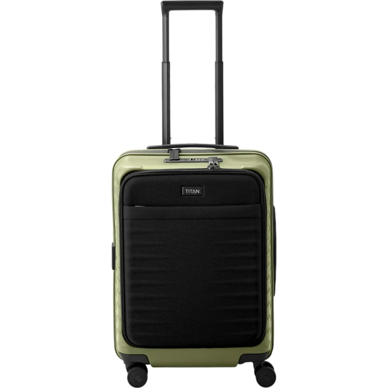 TITAN UPGRADE 4-Rad-Bordtrolley S+ mit Vortasche 55 cm -Forest Green