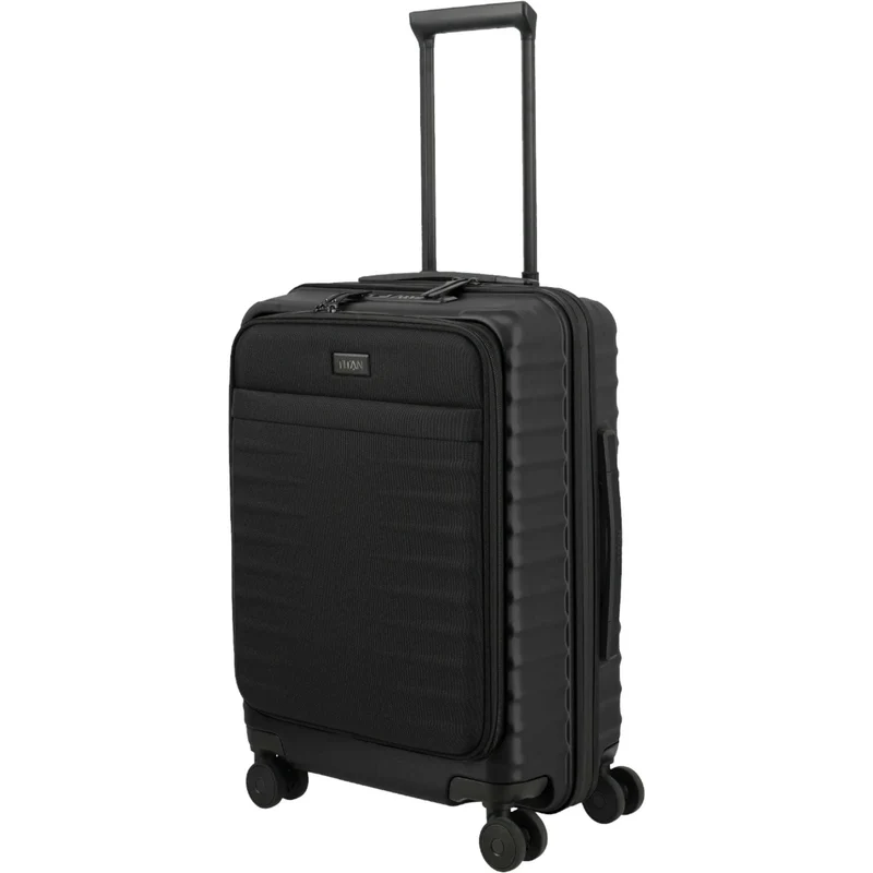TITAN UPGRADE 4-Rad-Bordtrolley S+ mit Vortasche 55 cm -Nightshade Black