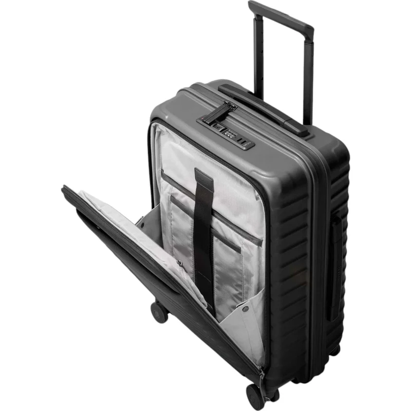 TITAN UPGRADE 4-Rad-Bordtrolley S+ mit Vortasche 55 cm -Nightshade Black