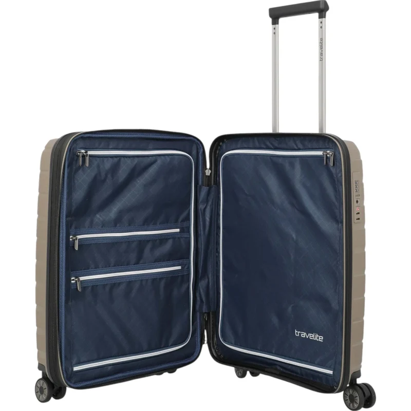 Travelite Air Base 4-Rollen-Kabinentrolley S erweiterbar 55 cm -Champagner