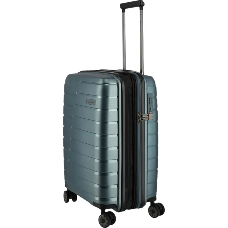 Travelite Air Base 4-Rollen-Kabinentrolley S erweiterbar 55 cm -Eisblau