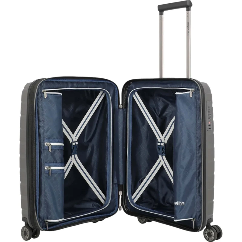Travelite Air Base 4-Rollen-Kabinentrolley S erweiterbar 55 cm -Anthrazit