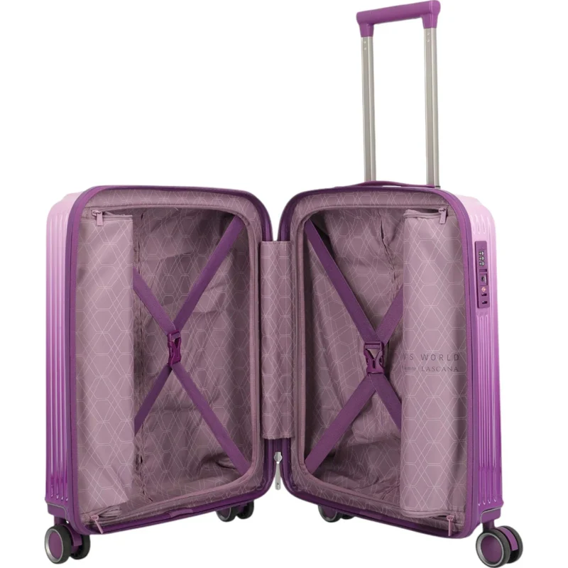 Travelite Lascana Edition 4-Rollen-Bordtrolley S 55 cm -Purple Degrade