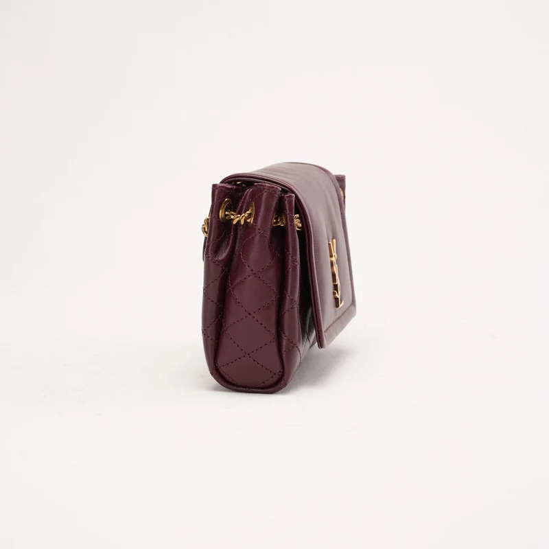 Saint Laurent Mini Nolita Lammleder Burgunderrot 2024