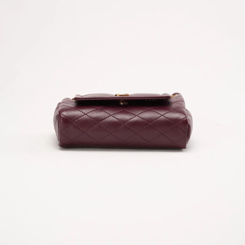 Saint Laurent Mini Nolita Lammleder Burgunderrot 2024