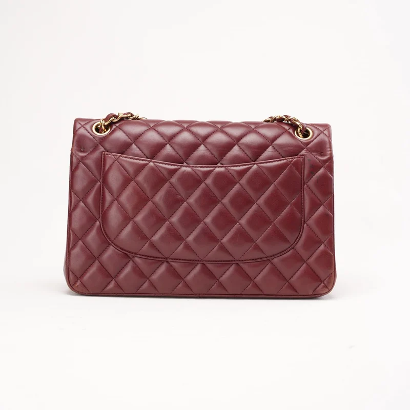 Chanel Timeless Jumbo Double Flap Burgundy Lambskin 2016