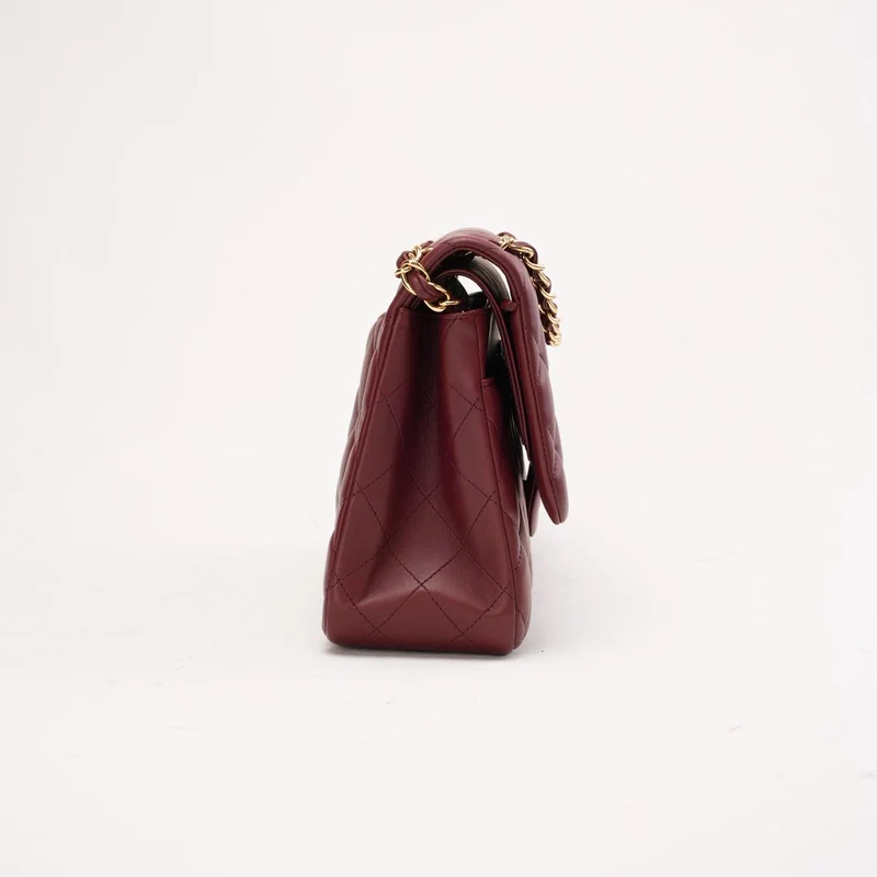 Chanel Timeless Jumbo Double Flap Burgundy Lambskin 2016