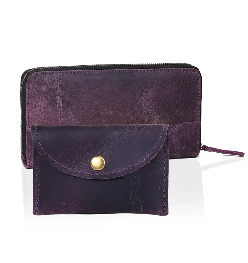 Wallet + Coin Purse - Purple