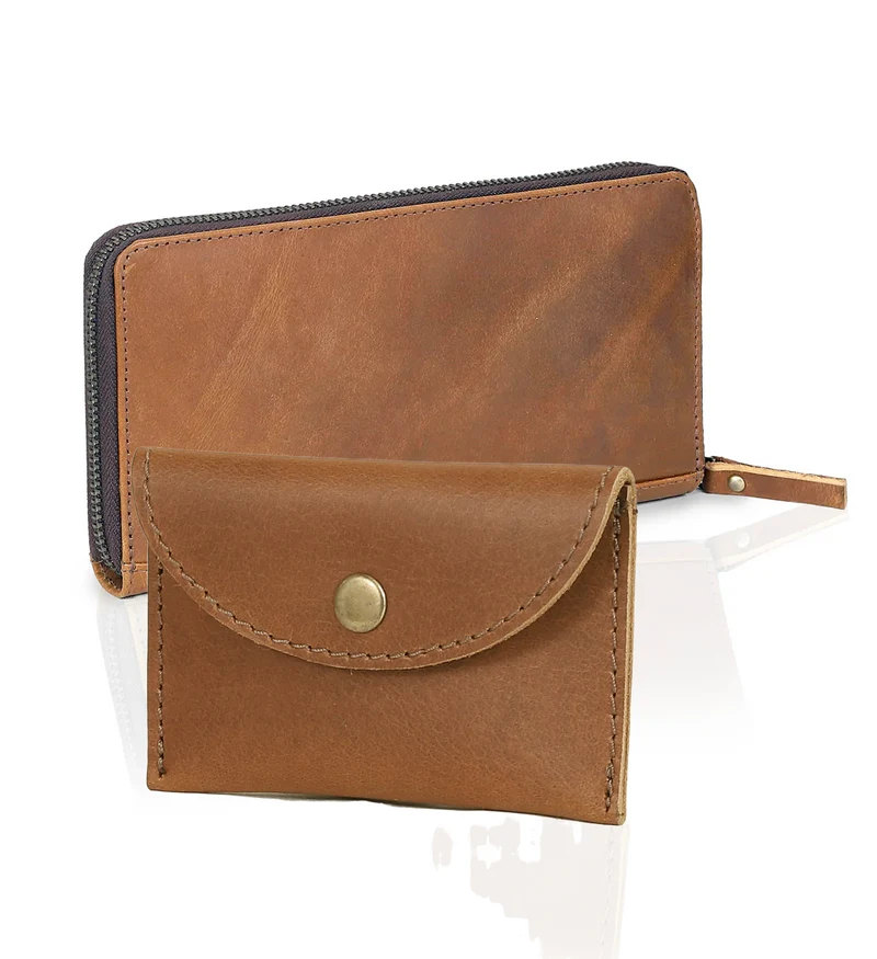 Wallet + Coin Purse - Tan