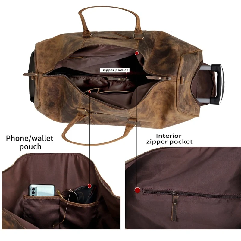 Atlanta Leather Duffle Combo