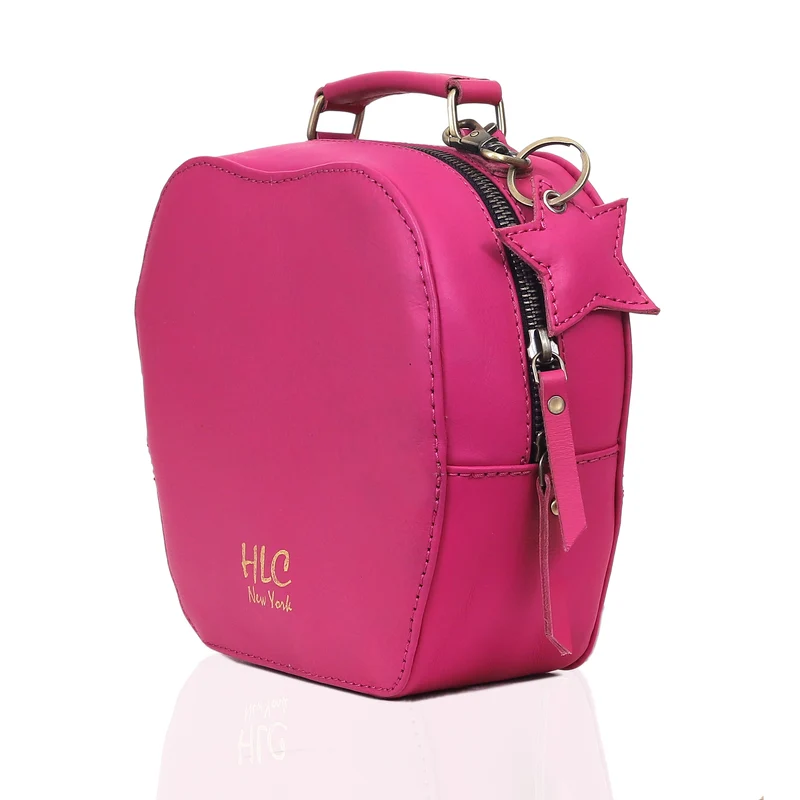HLC collection Small Apple Cut Crossbody Bag Women - Pink