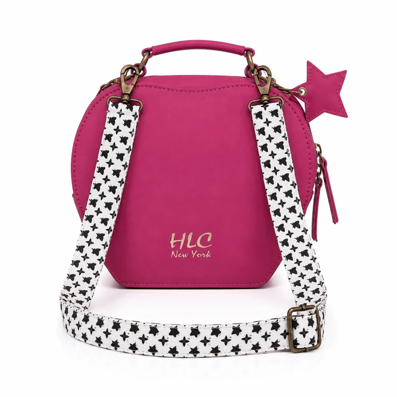 HLC collection Small Apple Cut Crossbody Bag Women - Pink