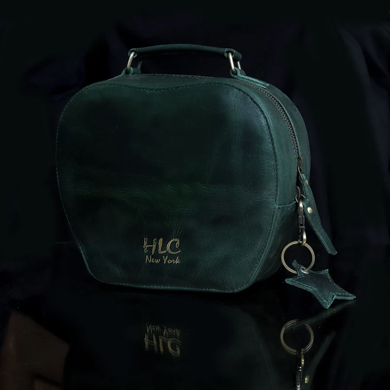 HLC collection Small Apple Cut Crossbody Bag Women - Green