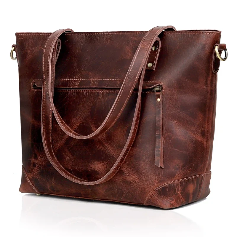 Eva 17" Leather Tote Bag For Laptop And Office