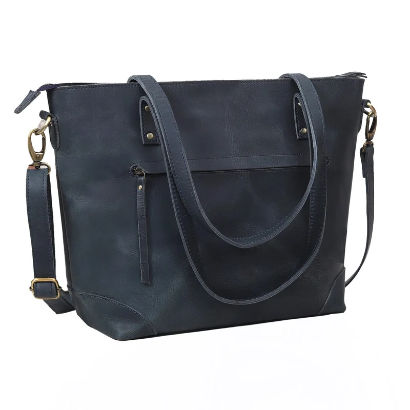 Eva 17" Leather Tote Bag For Laptop And Office