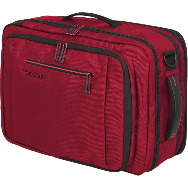 Travelite Crosslite Bordtasche mit Rucksackfunktion 43 cm -Rot
