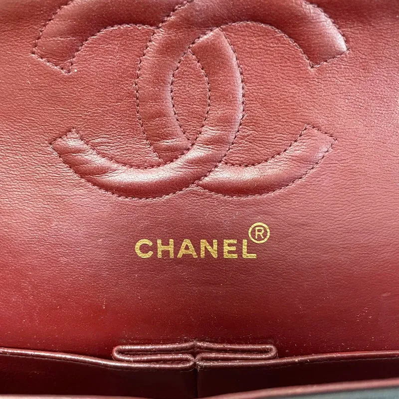 Chanel Vintage Medium Classic Double Flap Bag aus Lammleder, Schwarz, 1988